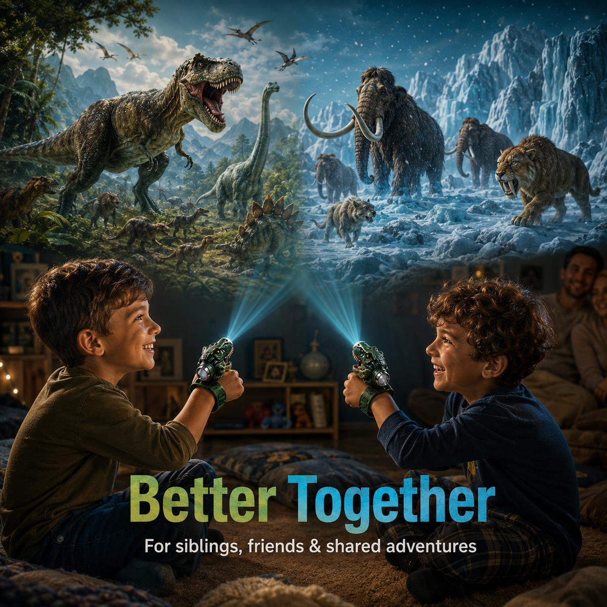 𝐁i𝐥𝐥𝐡𝐨𝐥® 3D Dinosaur Projection Watch 🚩Turns Walls & Ceilings into a Prehistoric Adventure for Kids Ages 3+