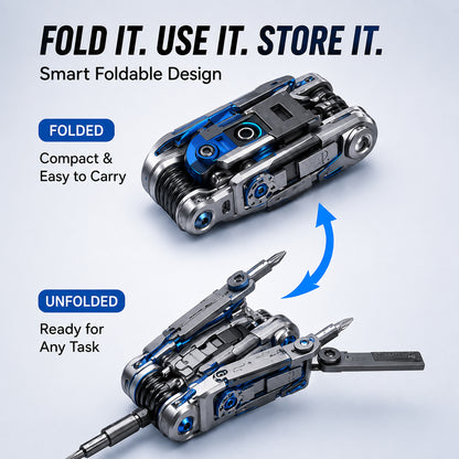 𝐁i𝐥𝐥𝐡𝐨𝐥® 🗜| One Tool Replaces 16! 🔧 16-in-1 Foldable Multi-Tool Screwdriver & Wrench Set – Compact Repair Kit for Home & DIY