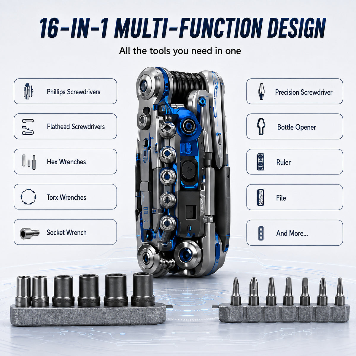 𝐁i𝐥𝐥𝐡𝐨𝐥® 🗜| One Tool Replaces 16! 🔧 16-in-1 Foldable Multi-Tool Screwdriver & Wrench Set – Compact Repair Kit for Home & DIY