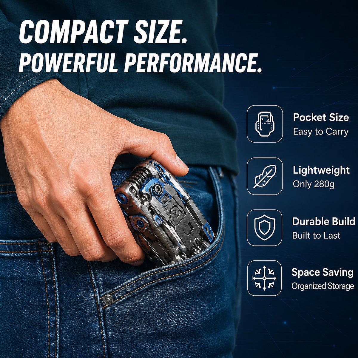 𝐁i𝐥𝐥𝐡𝐨𝐥® 🗜| One Tool Replaces 16! 🔧 16-in-1 Foldable Multi-Tool Screwdriver & Wrench Set – Compact Repair Kit for Home & DIY