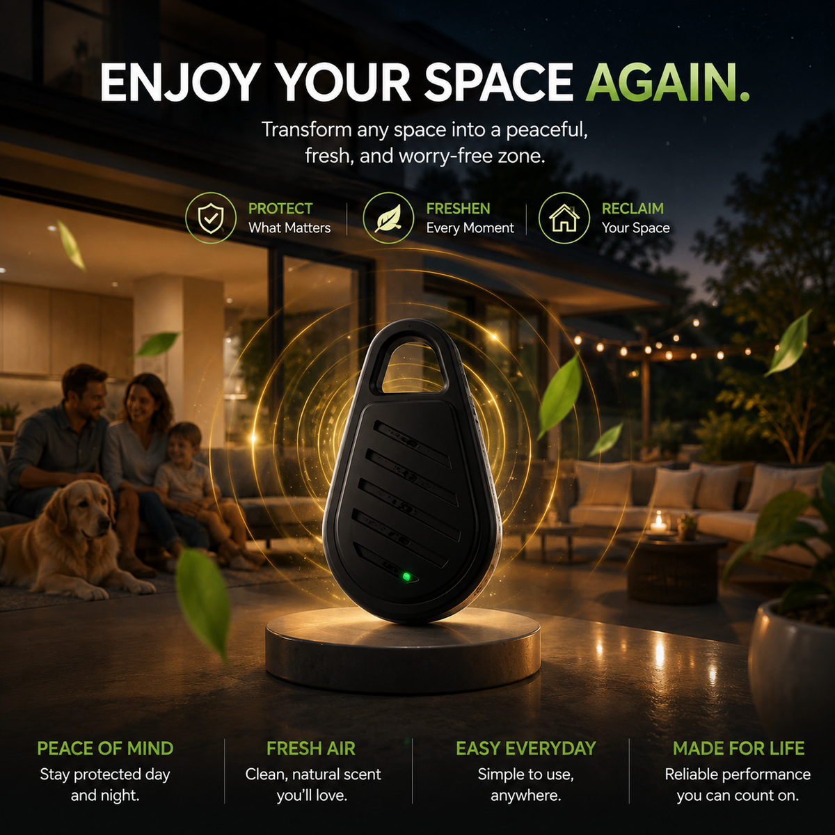 BILLHOL®SonicFusion AromaGuard Advanced Portable Multi-Pest Ultrasonic