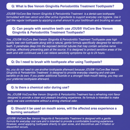 🦷JOUS® VioCore ✨ Bee Venom Gingivitis & Periodontitis Treatment Toothpaste