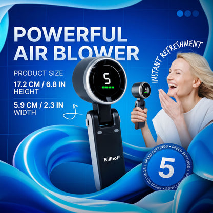 Billhol® Pocket Turbo Fan — Powerful Cooling Wherever You Go❄️