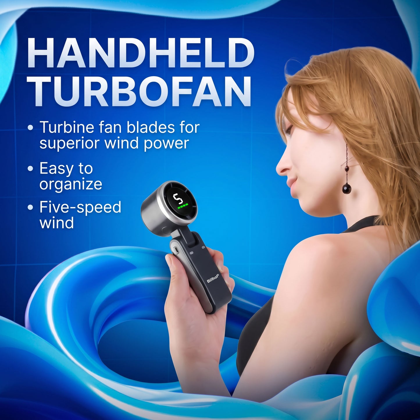 Billhol® Pocket Turbo Fan — Powerful Cooling Wherever You Go❄️
