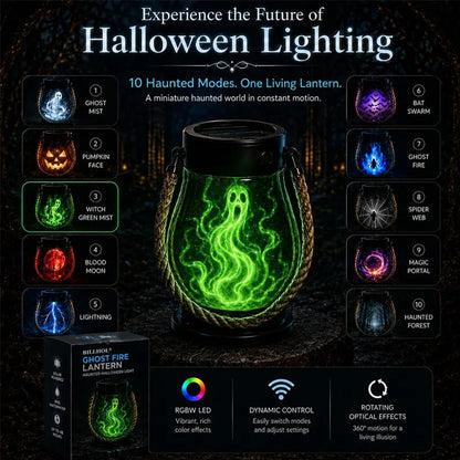 | 🔥Halloween Special Sale! 🎃| 💡👻 BILLHOL® 10-in-1 Immersive Halloween Lantern, Auto-On at Dusk🔥