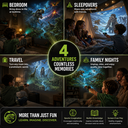 𝐁i𝐥𝐥𝐡𝐨𝐥® 3D Dinosaur Projection Watch 🚩Turns Walls & Ceilings into a Prehistoric Adventure for Kids Ages 3+