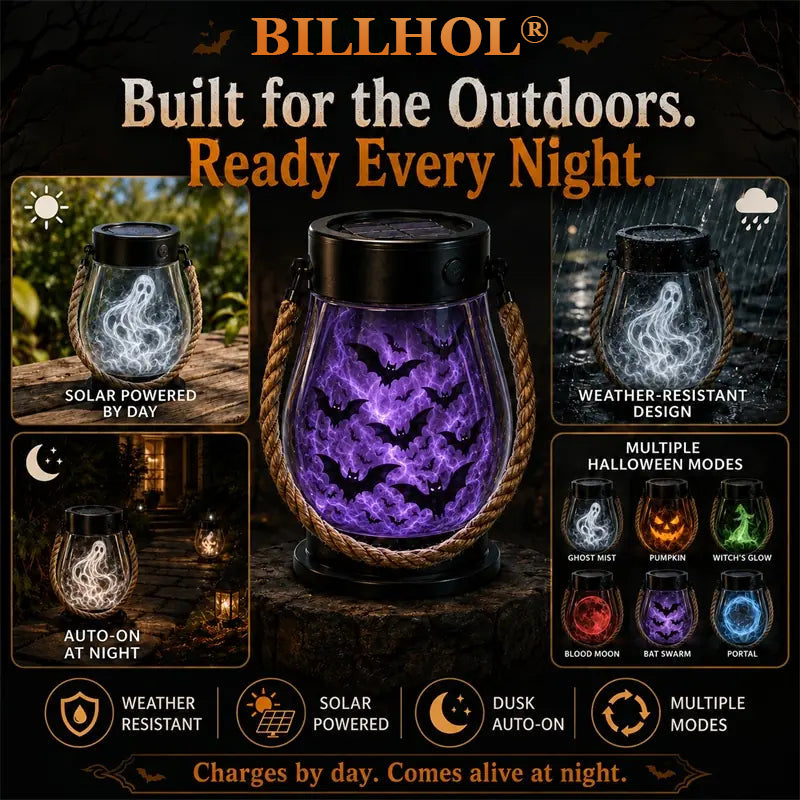 | 🔥Halloween Special Sale! 🎃| 💡👻 BILLHOL® 10-in-1 Immersive Halloween Lantern, Auto-On at Dusk🔥
