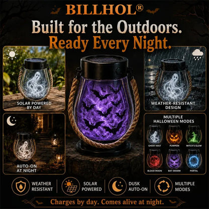 | 🔥Halloween Special Sale! 🎃| 💡👻 BILLHOL® 10-in-1 Immersive Halloween Lantern, Auto-On at Dusk🔥