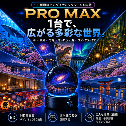 BILLHOL® ⏰2026 PRO MAX 5Dスマート・ワールド・プロジェクター 🌎 Bluetooth操作と効果音で、100種類以上の没入型世界を創り出そう