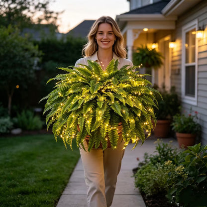 Billhol® 💛Glowing Boston Ferns with Lights – 🌿 Zero Watering, Zero Maintenance