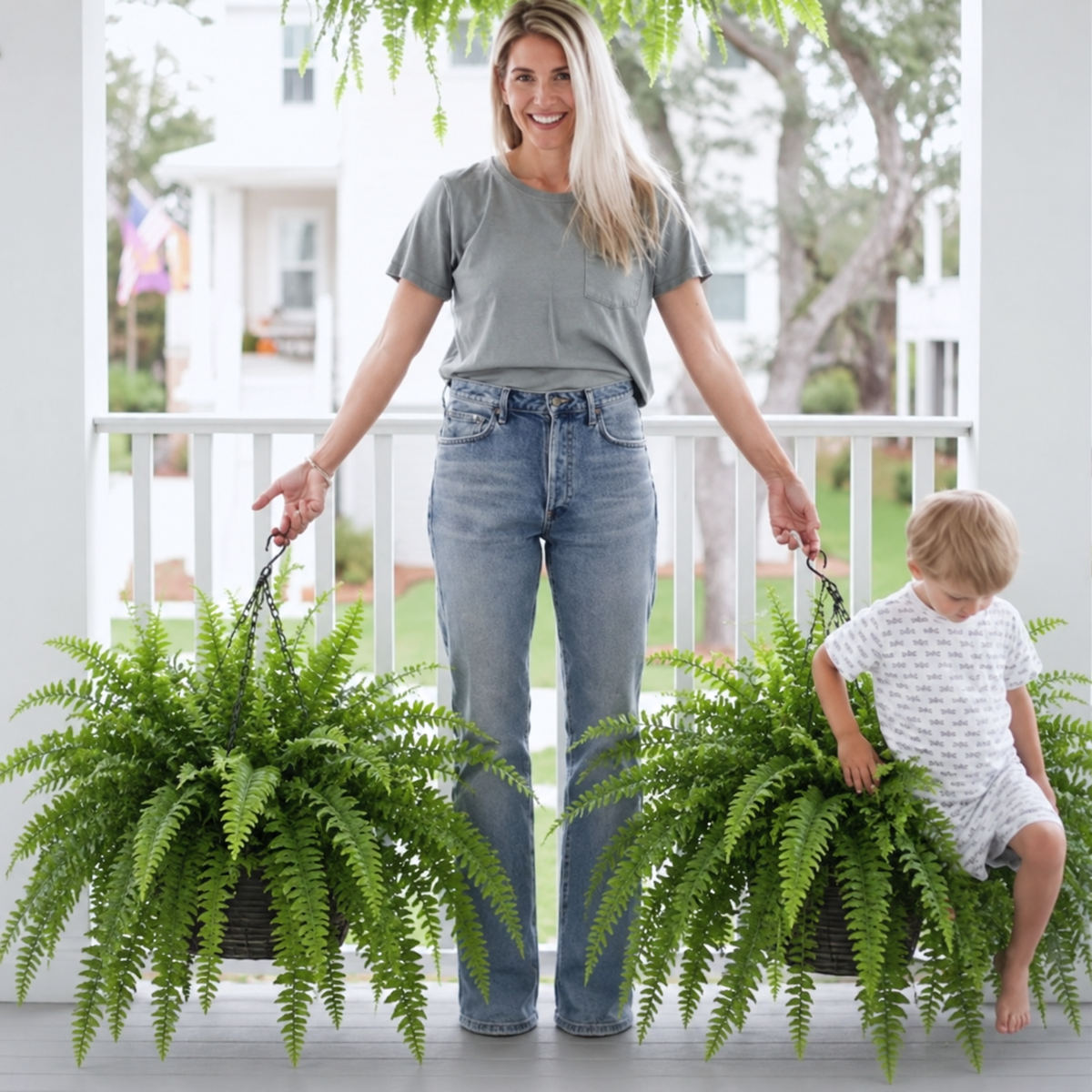 Billhol® 💛Glowing Boston Ferns with Lights – 🌿 Zero Watering, Zero Maintenance