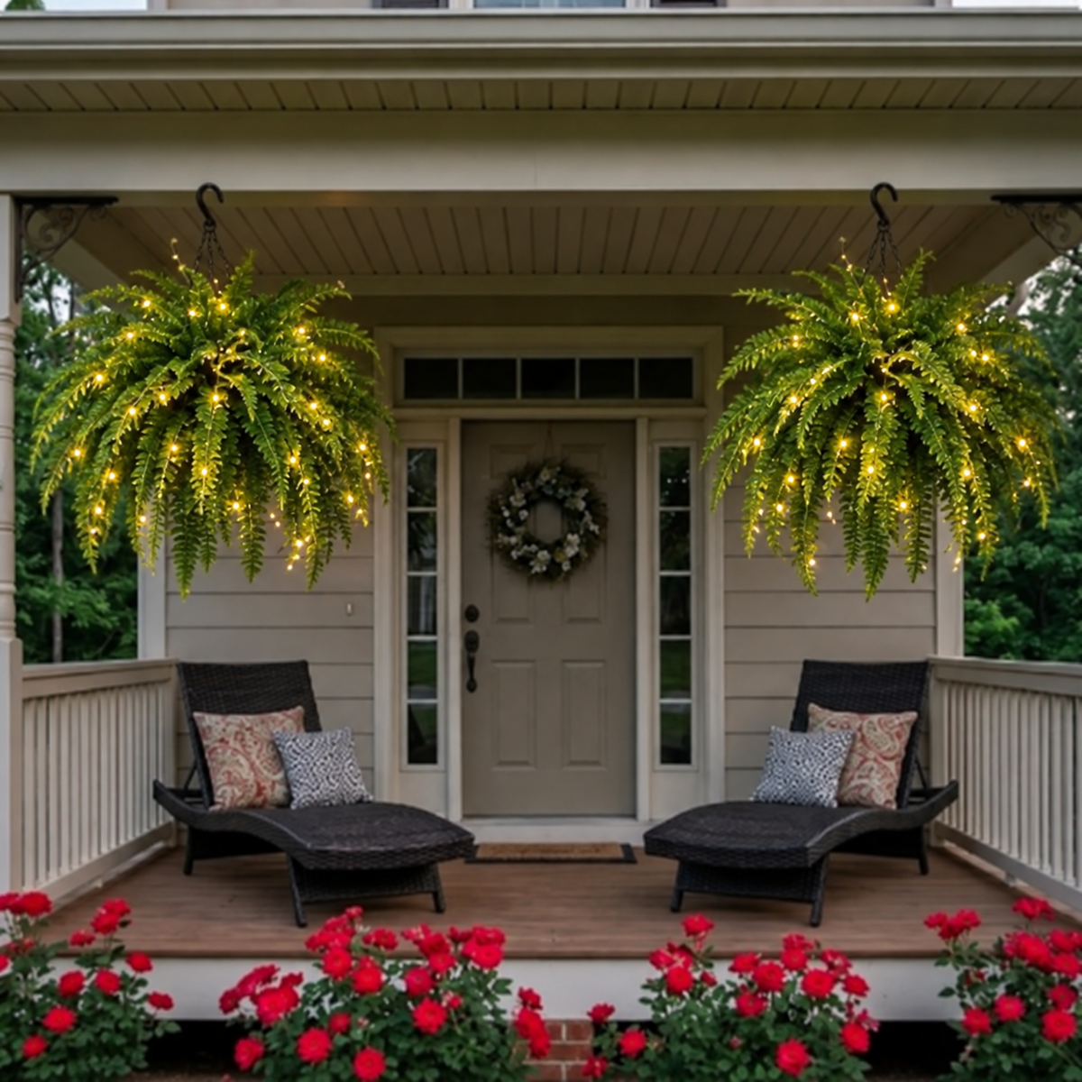 Billhol® 💛Glowing Boston Ferns with Lights – 🌿 Zero Watering, Zero Maintenance