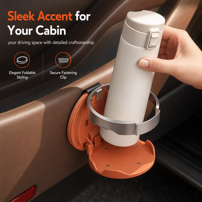 Billhol®🚗 Multifunctional Foldable Car Door Cup Holder Large Diameter Drink and Water Bottle Storage Rack